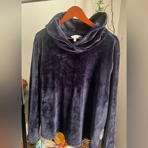 Pajamagram (XL) - Darkest Purple Velvety Soft Jammie Hoodie